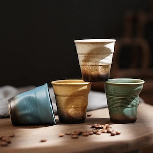 Ceramic Coffee Cup, Fake Plastic Cup, Gift For Coffee Lover, Espresso Cup, Artisan Mug, Tea Cup, Coffee Cup, Coffee Mug, Cup, Espresso Mug