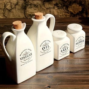 Creative Co-op Oil and Vinegar Cruet with Cork Stoppers
