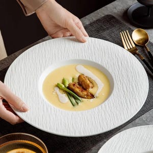 Fine Dining Plate, Dinner Plates, Dinner Set, Plate, Housewarming Gift, Pasta Plate, Pasta Bowl, Soup Plate, Soup Bowl, Deep Dish Plate