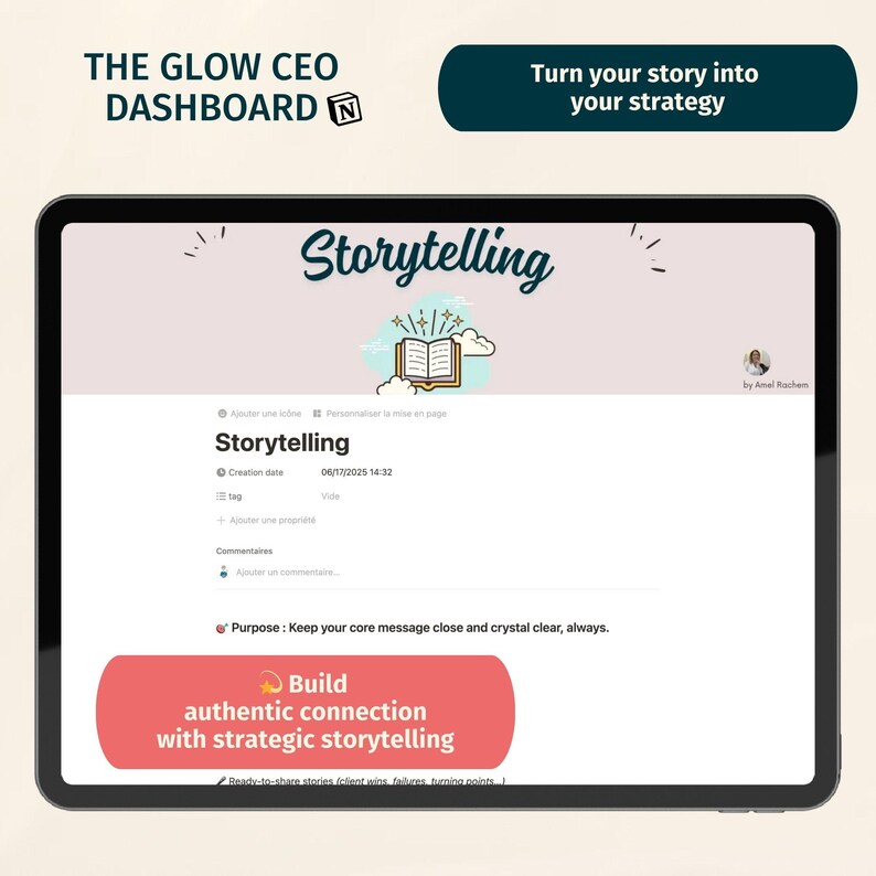 The Glow CEO Dashboard Notion Template Etsy Australia