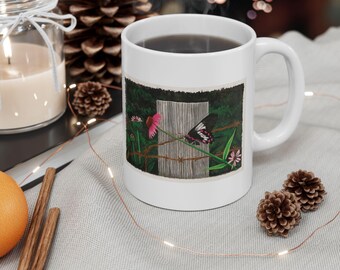 Ceramic coffee mug, western style