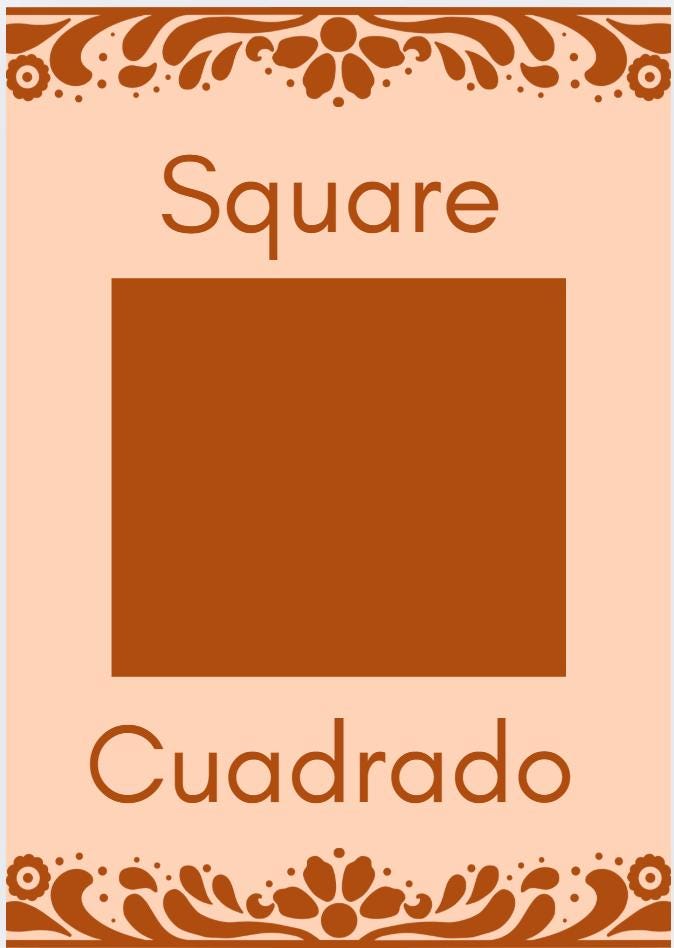 Cielito Lindo Theme Shapes 2D & 3D Englisch Spanisch