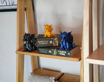 Fourth Wing Inspired Bookish Three Dragon Set Bookshelf Decor