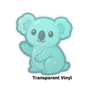 Jelly Critter - Koala Gloom Sticker 3&quot; Kiss-Cut (Transparentes Vinyl, 3&quot;