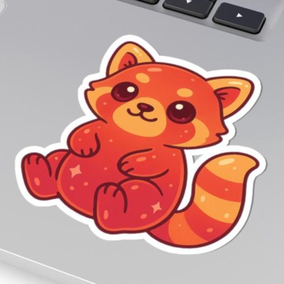 Red Panda Sticker Cute Animal Vinyl Sticker Kawaii Animal Decal Laptop ...