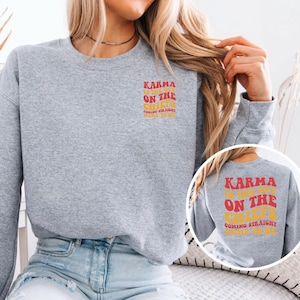 Karma is the guy on the Chiefs Sweatshirt