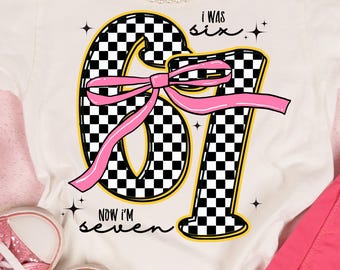 私は6歳だったけど今は7歳ですPNG、67 PNG、バイラルな面白い言葉67 PNG、7歳の誕生日昇華デザイン、トレンディなPNGデザイン、7歳の誕生日PNG