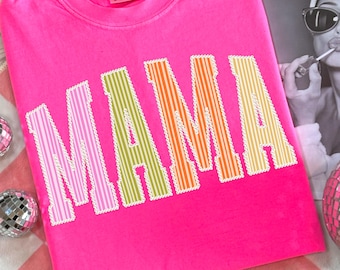 Pearl Mama Png, Varsity Mama Sublimation Design, Trendy Striped Png Design for Mom, DYI Gift For Mothers Day, Preppy Mother Png, Summer Png