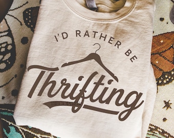 I'd Rather Be Thrifting Png, Retro Thrift Sublimation Design, Thrifting Graphic for Shirt Design, Png Design for Thrifting Lover, Trendy Png