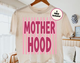 Striped Motherhood PNG, Trendy Mama Sublimation Design, DYI Gift for Mother's Day, Preppy Mom Shirt Design, Trending Shirt Design