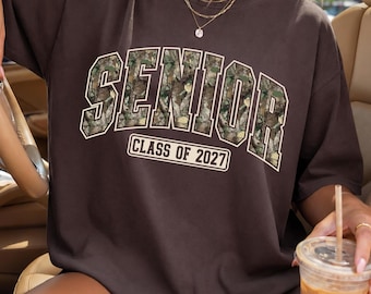 Senior 2027 Png, Camo Class of 2027 Shirt Design, Retro Camo Senior Sublimation Design, Varsity Graduation 2027 Png, Hunting Senior Png