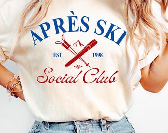 Apres Ski Club Png, Apres Ski Bachelorette Shirt Design, Ski fahren Sublimation Design, trendiges Winter Shirt Design, Ski Reise Png, digitale Datei