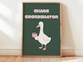 Chaos Coordinator Printable Wall Art | Cubicle Decor | Retro Goose Funny Office Wall Art | Dopamine Decor | Supervisor Gift | Work Humor product logo