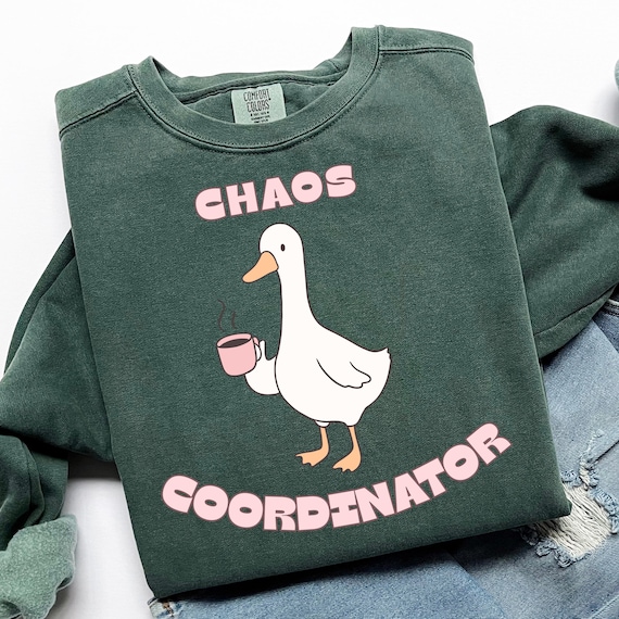 Chaos Coordinator PNG, Cute Goose Png, Funny Goose Design For Shirt, Trendy Sublimation Design For Manager, Mother or Supervisor, Preppy PNG