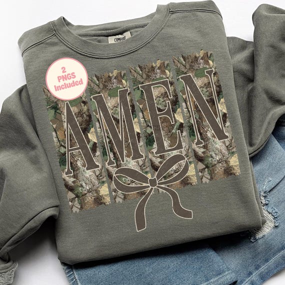Brushstroke Camo Amen Png, Religious Shirt PNG, Coquette Christian Sublimation Design, Retro Hunting Png, Trendy Png Design, Shirt Design