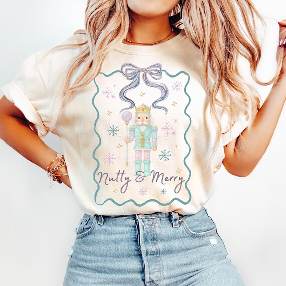 Coquette Nutcracker PNG, Nutcracker Png for Christmas Shirt,  Preppy Painted Bow Png, Sublimation Design for Christmas, Messy Coquette Png