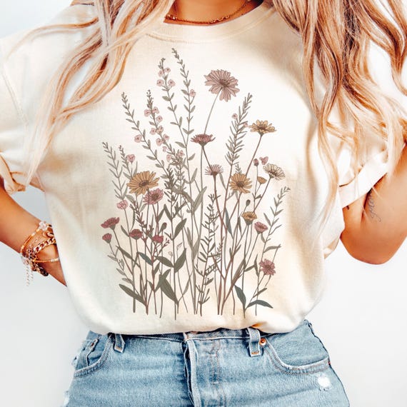Floral Cottagecore PNG | Retro Wildflower Bouquet Sublimation Design | Vintage Floral PNG, | Boho Flowers Png, Trendy Png Design, Boho Png