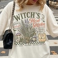 Retro Witch's Herb Garden Png, Trendy Fall Sublimation Design, Whimsy Witch Halloween Png, Vintage Autumn Shirt Design, Distressed Fall Png product logo
