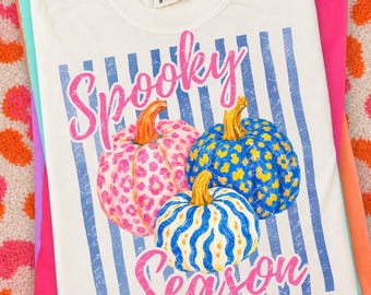 Spooky Season Png, Trendy Pumpkin Png, Fall Sublimation Design, Girly Halloween Shirt Design, Summerween Boutique PNG