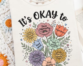 Neurodiversity Sublimation Design, Autism Awareness PNG Png for Shirt, School Counsellor Png, Words Of Affirmation Png, It is Okay to Png