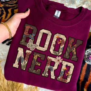 Trendy Book Nerd Png, Book Worm Png, Retro Bookish Sublimation Design, Shirt Design for Book Lover, Preppy Reading Graphic, Librarian Png image 4
