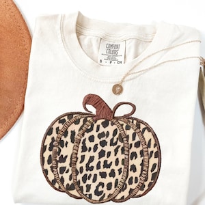 Faux Embroidery Patchwork Pumpkin Png, Cheetah Print Pumpkin Png, Fall Pumpkin Png, Autumn Pumpkin Png, Fall Sublimation Design, Fall Png image 4