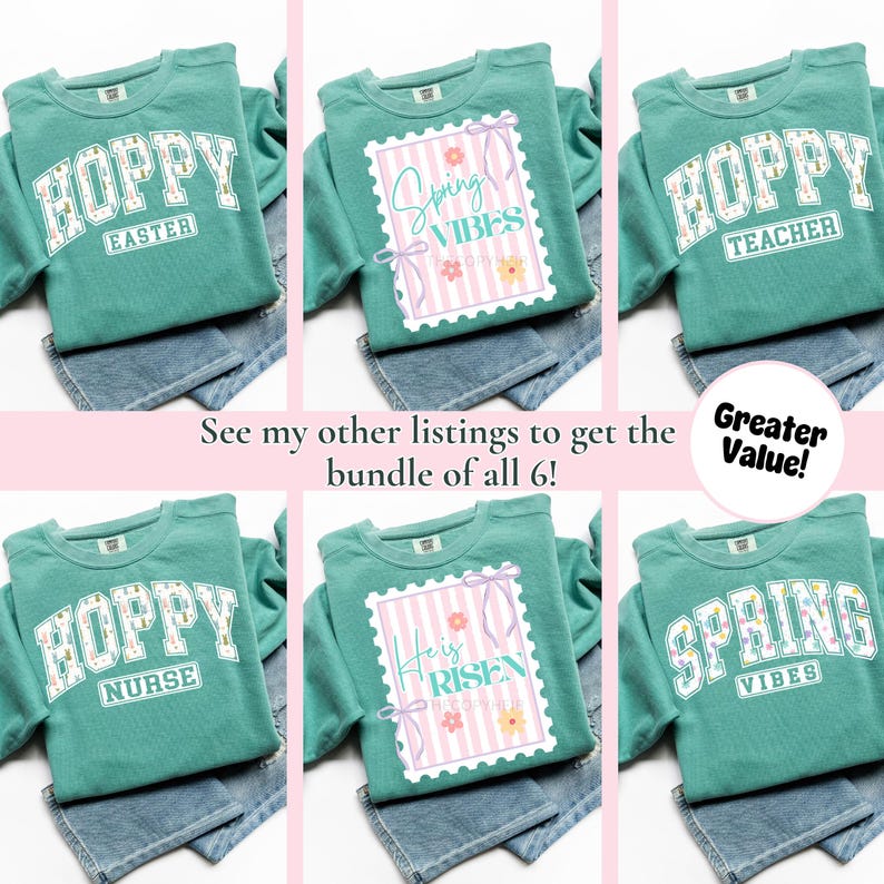 Hoppy Easter PNG, Coquette Bunny Spring Sublimation Design, Varsity Tshirt Design for Easter, Preppy Spring Graphic, Trendy Easter Vibes Png image 2