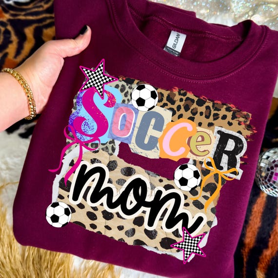 Soccer Mom Png, Trendy Collage Mom Png, Sports  Mama Shirt Png Design, Coquette Soccer Mom Sublimation Design, Preppy Mixed Media Png