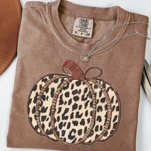 Faux Embroidery Patchwork Pumpkin Png, Cheetah Print Pumpkin Png, Fall Pumpkin Png, Autumn Pumpkin Png, Fall Sublimation Design, Fall Png image 2