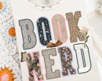 Trendy Book Nerd Png, Book Worm Png, Retro Bookish Sublimation Design, Shirt Design for Book Lover, Preppy Reading Graphic, Librarian Png