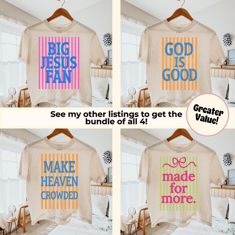God is Good PNG, Preppy Christian Png, Bible Verse Shirt Design, God Png, Faith Inspirational Sublimation Design, Striped Design Png image 2