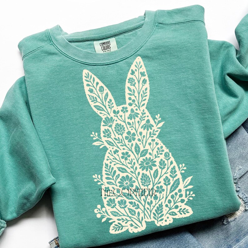 Botanical Bunny Png, Vintage Linocut Easter Bunny Sublimation Design ...