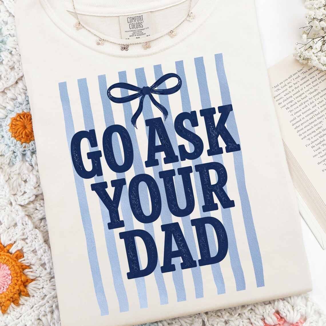 Striped Go Ask Your Dad PNG, Funny Motherhood Sublimation Design ...