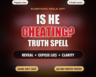 Cheating Spell & Truth Spell | Is He Cheating? Reveal Hidden Feelings, Expose Lies, Honesty Ritual for Love | Same Day, Altar Photo Proof