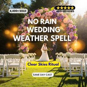 Good Weather Spell for Wedding | Weather Witch No Rain Ritual | Clear Skies Spell | Outdoor Event & Trip Protection