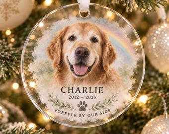 Personalisierte Gedenkfigur für Haustiere, mit Foto, Namen und Daten, Geschenk zum Verlust eines Hundes oder einer Katze, Erinnerungsstück aus Acryl mit Regenbogenbrücke