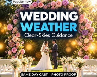 パーソナライズされた結婚式天気呪文｜完璧な天気呪文｜晴天と太陽の儀式｜屋外イベント、旅行、雨よけ