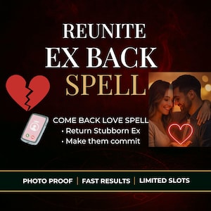 Hechizo de amor para recuperar a tu ex / Hechizo de amor para recuperar a tu ex terco / Hechizo de amor el mismo día, Reúnete con tu ex rápidamente