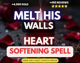Heart Softening Spell | Melt His Walls Ritual | Open His Heart to Love | Avoidant Partner Healing | Same Day Cast