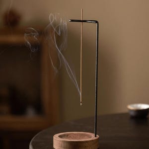 Zen rökelsehållare - Modern träbas, meditationstillbehör