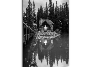 Stampa Emerald Lake Banff: Fotografia delle Montagne Rocciose canadesi