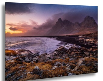 Eystrahorn Iceland Print: Black Sand Beach Landscape Photography