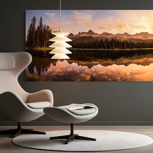 Island Lake Reflections Print: Canadian Rockies Mountain Wall Art