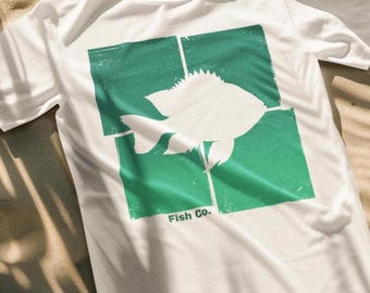 Camiseta estampada de peces, camiseta playera de verano para la costa, conjunto náutico para vacaciones, Comfort Colors Unisex