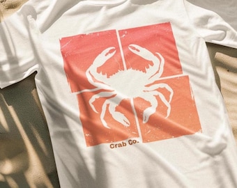 Camiseta con estampado de cangrejo, camiseta playera de verano estilo costero, conjunto náutico para vacaciones, Comfort Colors Unisex