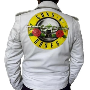 Metalworks Guns N' Roses 'pistols' Leather Jacket - Etsy