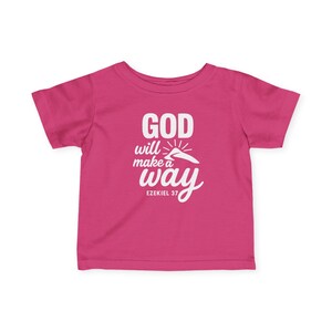 God Will Make a Way Infant Tee, Cute Baby Clothes, Kids Spiritual Apparel, Faith-Based Gift, Baby Shower Outfit