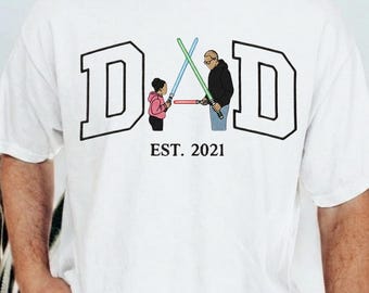 Camiseta personalizada para el Día del Padre, Sable de luz, Regalo para papá (2026), Camiseta del Día del Padre, Día del Padre, Regalos del Día del Padre