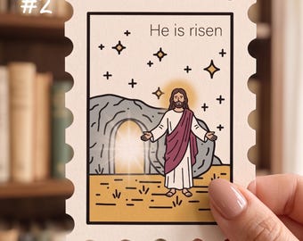 He Is Risen Sticker, Christian Stickers, Jesus Stickers, Vinyl Sticker, Bible Stickers, Laptop Stickers, Christian Gift, He Is Risen