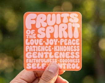 Fruit of the spirit Sticker, Christian Stickers, Jesus Stickers, Vinyl Sticker, Bible Stickers, Laptop Stickers, Christian Gift